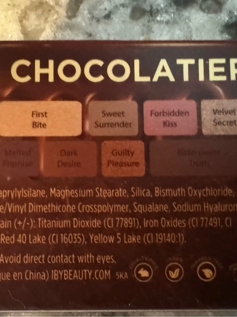 IBY Cosmetics Chocolatier Eyeshadow Palette - Brown and Gold Accents